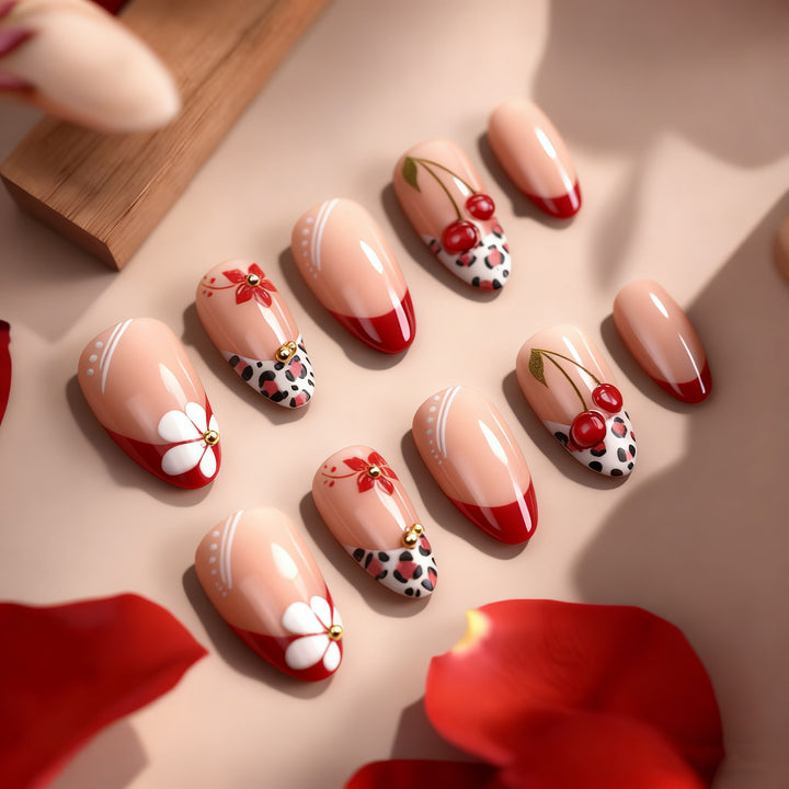 Artistic Floral Pattern Press-On Nails Kalsten