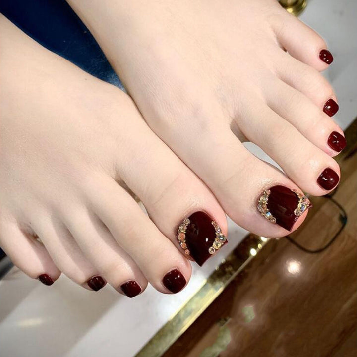 Rhinestone Decorative Pedicure