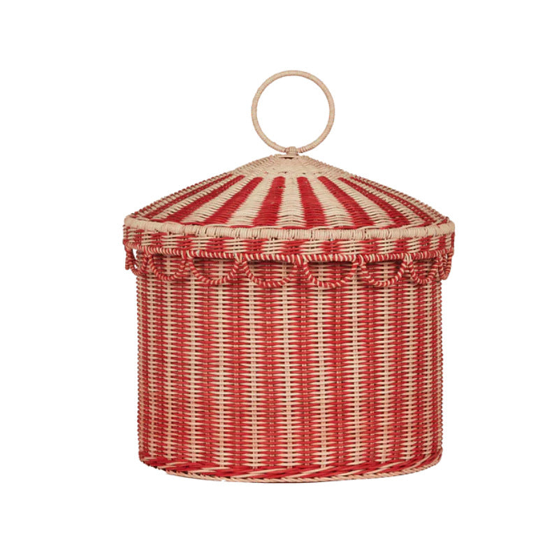 Playful cat basket in circus design Kalsten