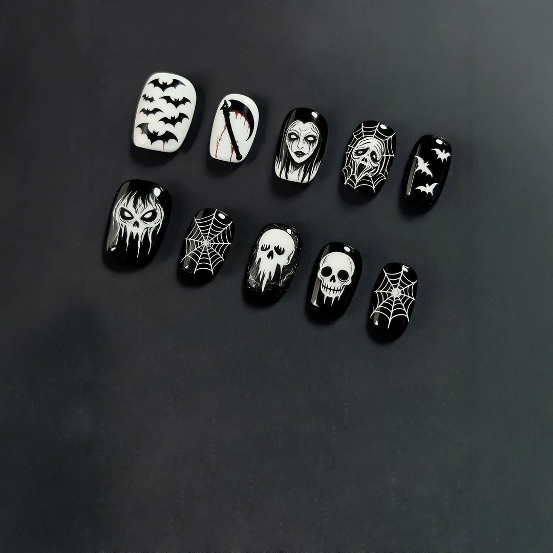 Halloween-Themed Nail Art Press-On Set Kalsten