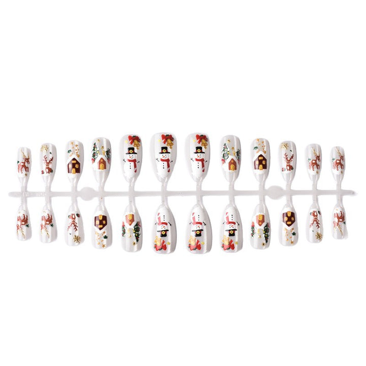 Christmas-Themed Press-On Nail Art Set