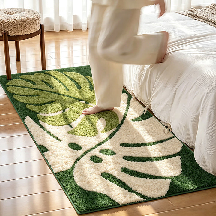 Botanical Print Area Rug for Home Decor