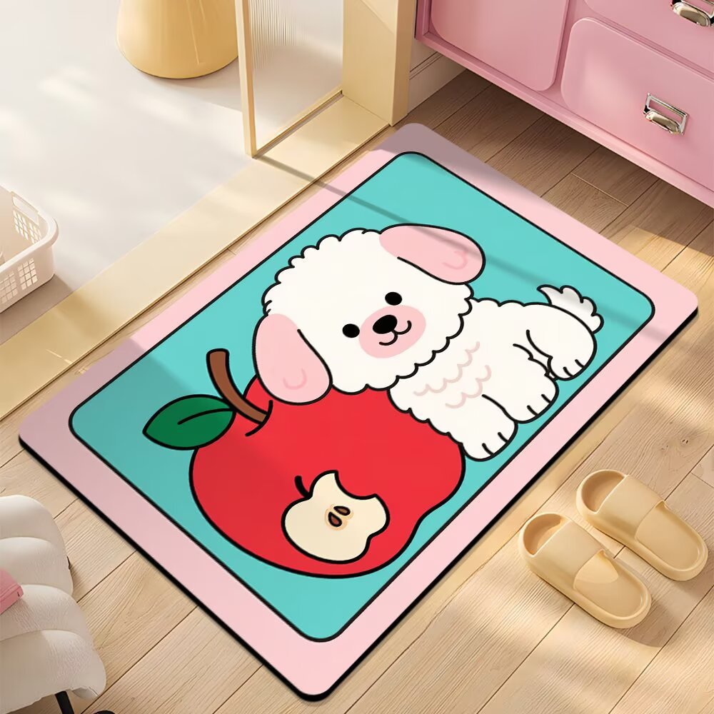 Cute Cartoon Dog Shower Mat Kalsten