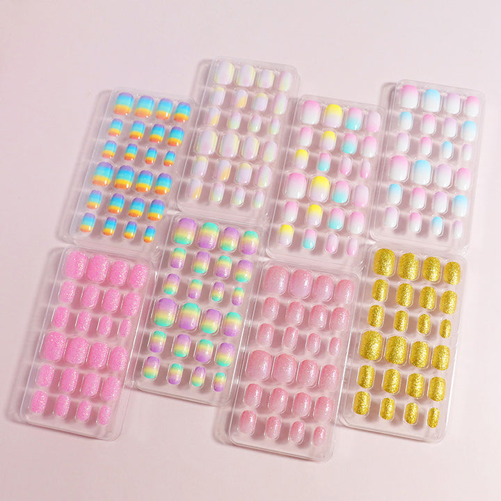 Rainbow Gradient Press-On Nail Tips Kalsten