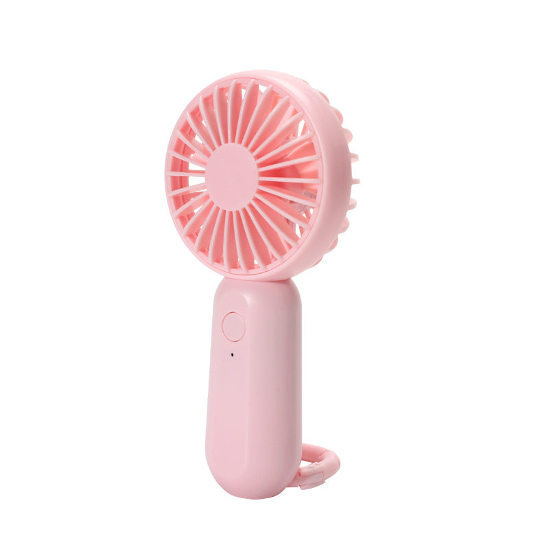 Women's compact portable handheld fan with rechargeable battery and carrying strap Kalsten