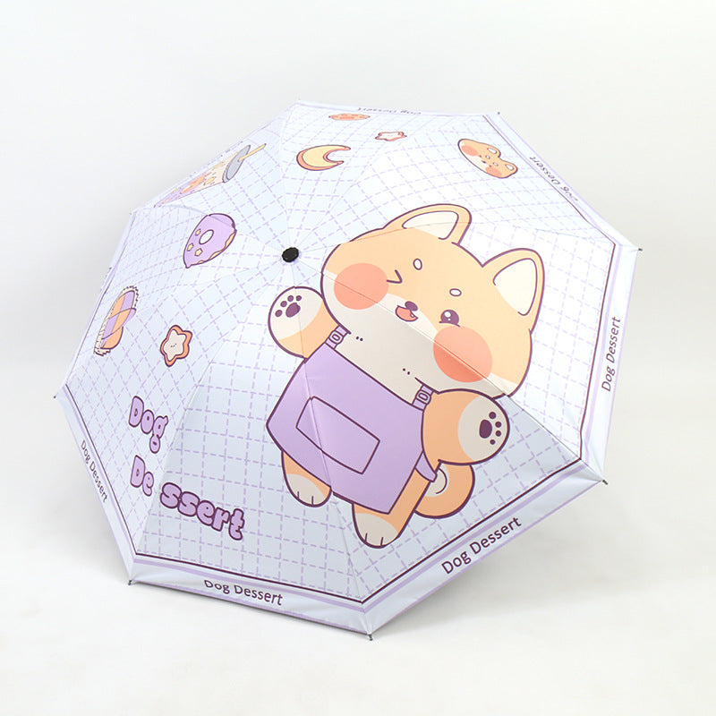Women's Funny Foldable Umbrella with Cute Animal Design Kalsten