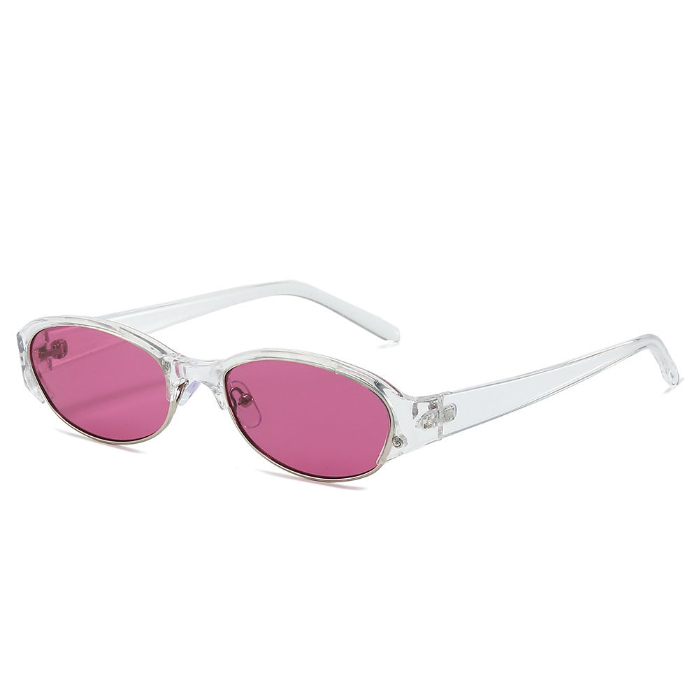 Vintage-Inspired Slim Oval Sunglasses Kalsten