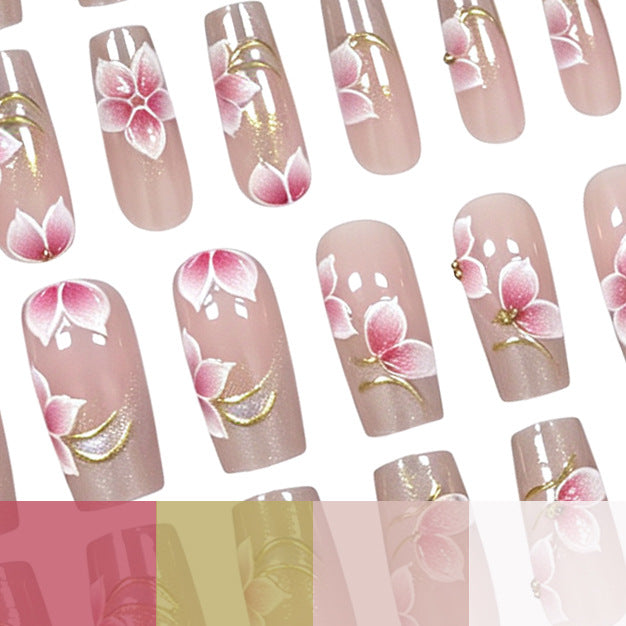 Floral Acrylic Nail Art Kalsten