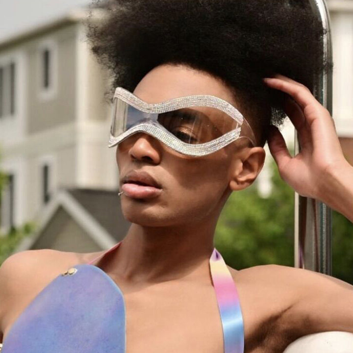 Ladies glamorous sunglasses with rhinestone-studded frame Kalsten