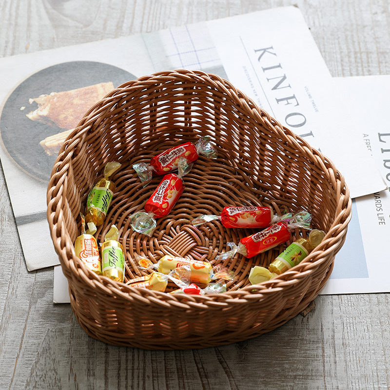 Heart-Shaped Woven Storage Basket Kalsten