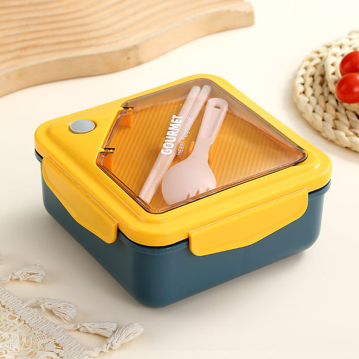 Multi-Functional Food Storage Container with Integrated Utensils