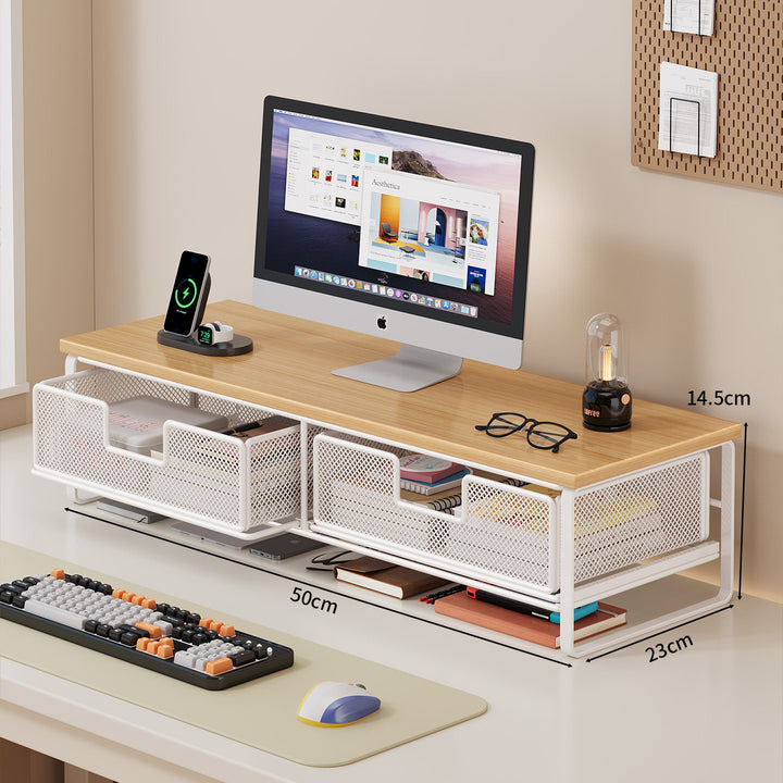 Multi-Functional Desk Organizer with Mesh Storage Bins Kalsten