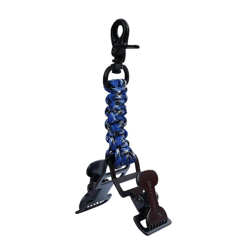 tactical paracord swivel carabiner strap with dual alligator clamp attachments Kalsten