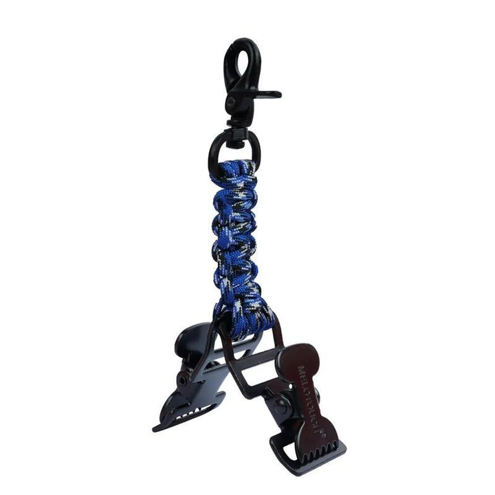 tactical paracord swivel carabiner strap with dual alligator clamp attachments Kalsten