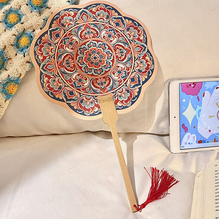 Handcrafted Fan Made of Bamboo and Paper Kalsten