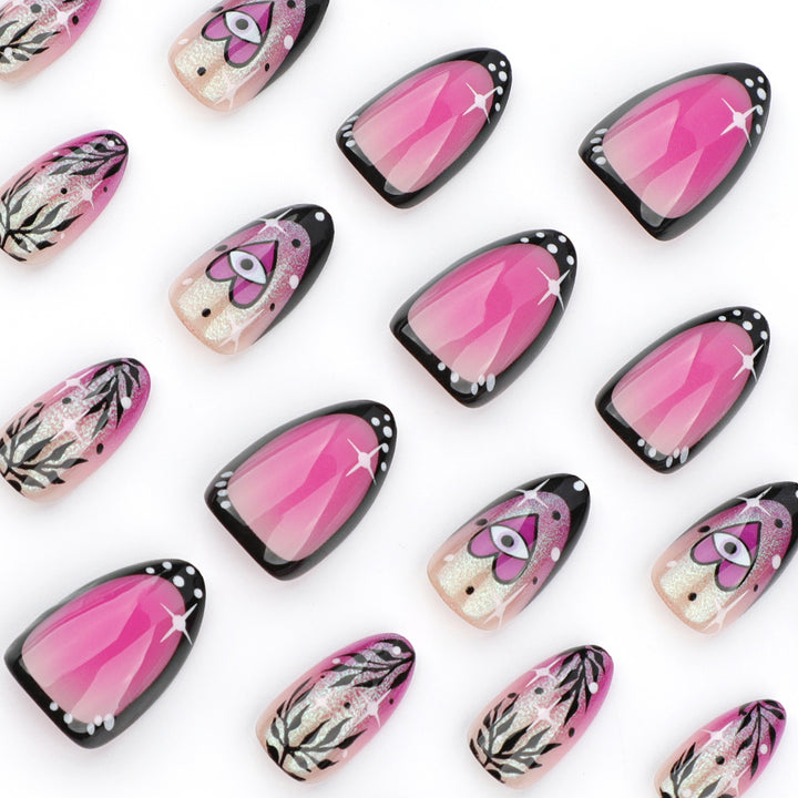 Artful nail art with floral design and glamorous accents Kalsten