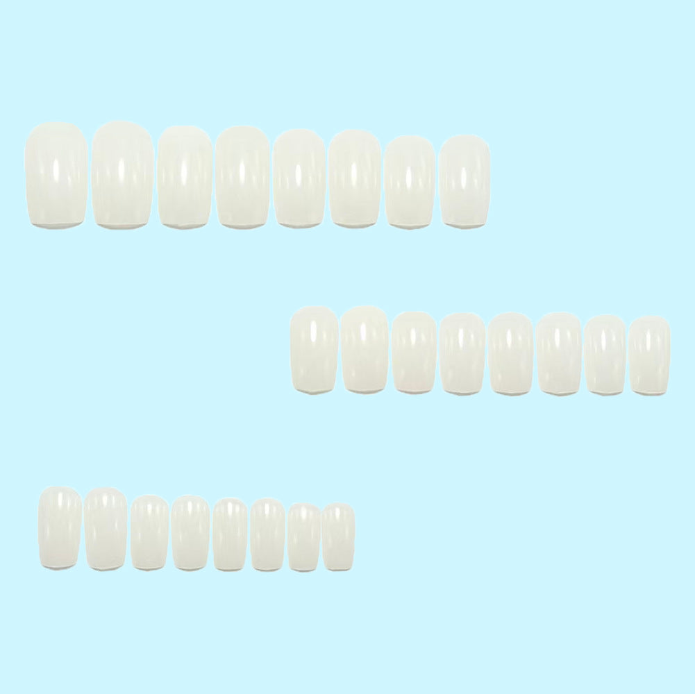 Artificial nails in elegant French design with high-gloss finish Kalsten