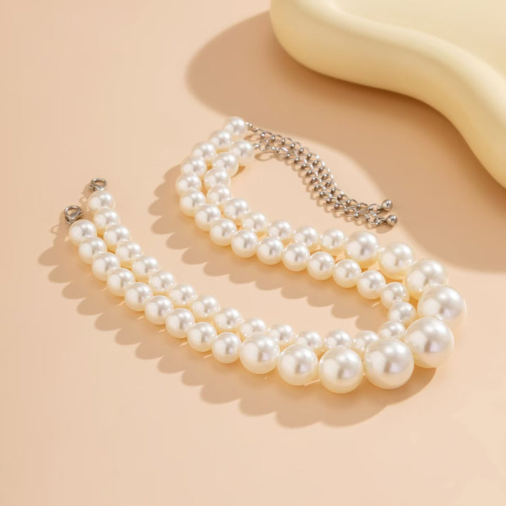 Elegant pearl necklace with double strand Kalsten