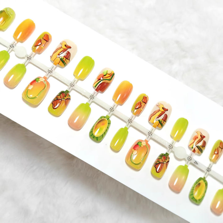 Artificial nails with fruit motifs Kalsten