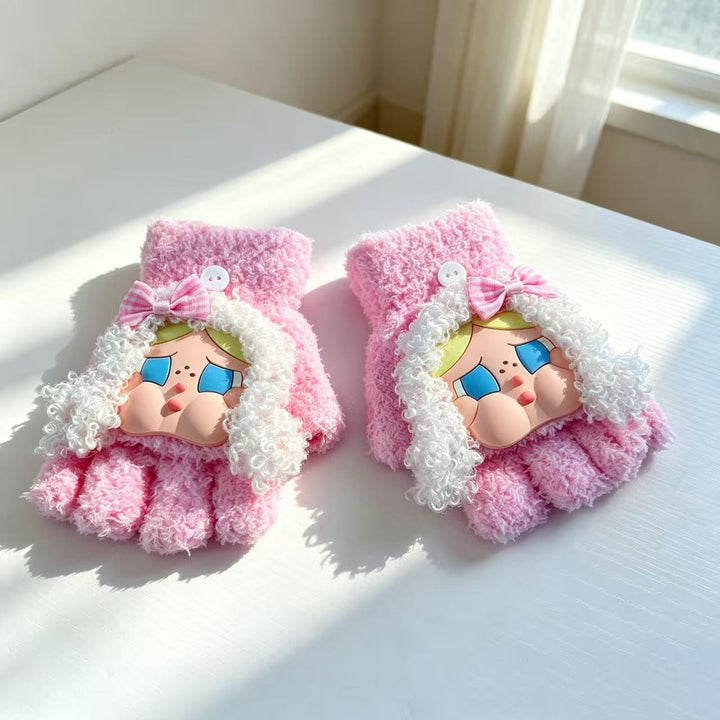 Cute Cartoon Character Fingerless Gloves Kalsten