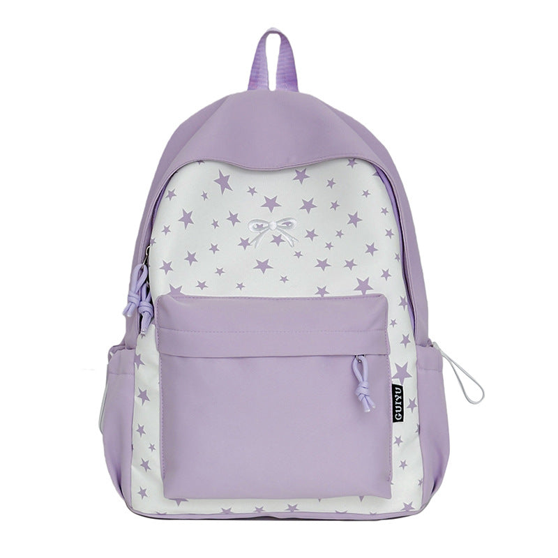 Cartoon-Themed Star-Patterned Backpack Kalsten