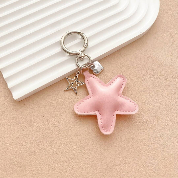 Starfish-Shaped Leather Keychain kalsten