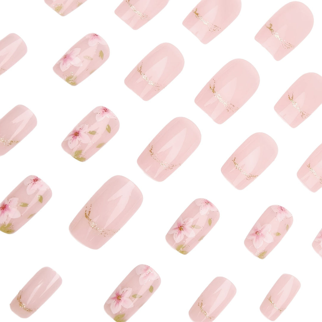 Floral Art Acrylic Nail Design Kalsten