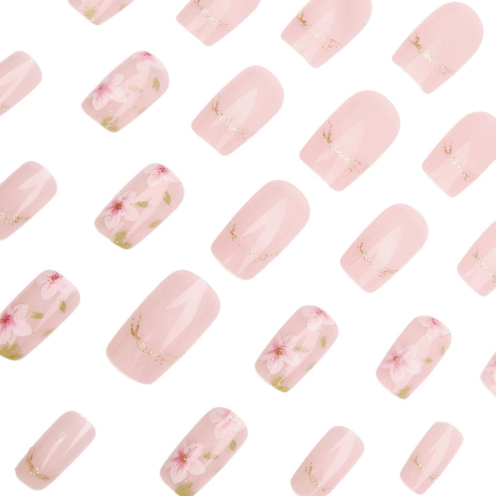Floral Art Acrylic Nail Design Kalsten