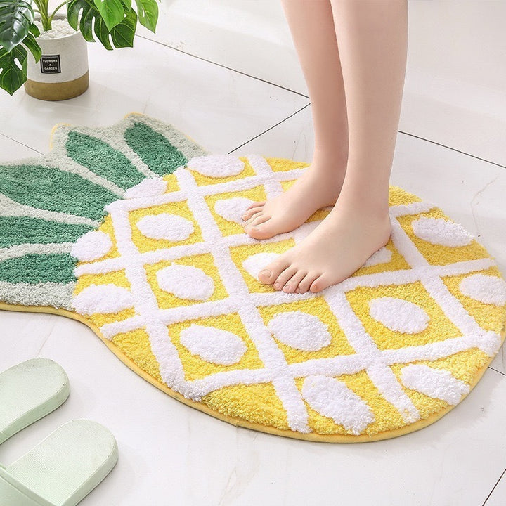 Plush Lemon Shaped  Bath Mat