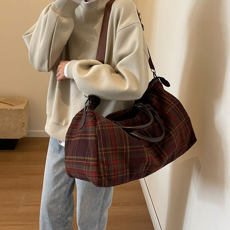 Stylish Plaid Travel Duffel Bag Kalsten