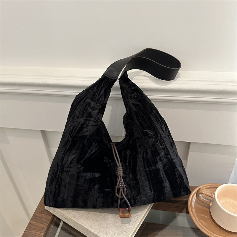 Versatile Velvet Shoulder Bag Kalsten