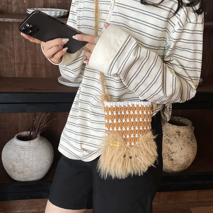 Cute Plush Animal-Themed Mini Bag