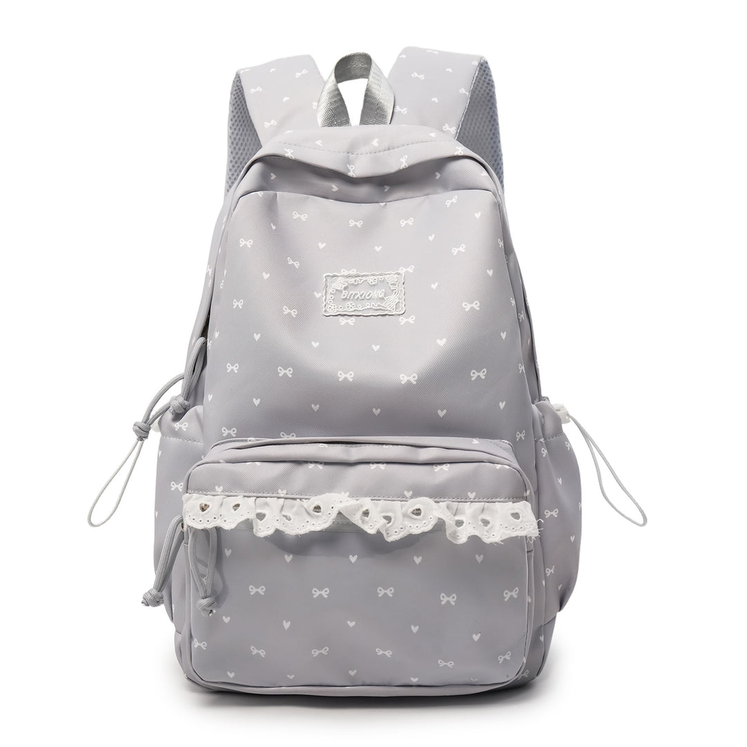 Playful Bow-Embellished School Backpack Kalsten