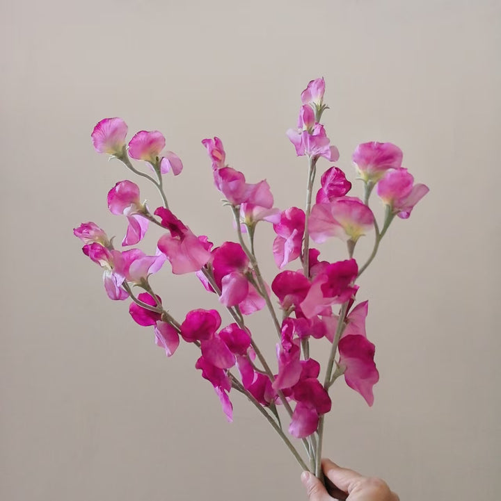 Elegant Silk Sweet Pea Stem
