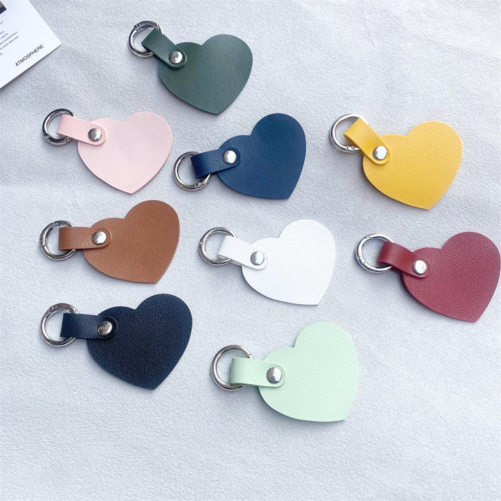 Leather Heart-Shaped Keychain kalsten