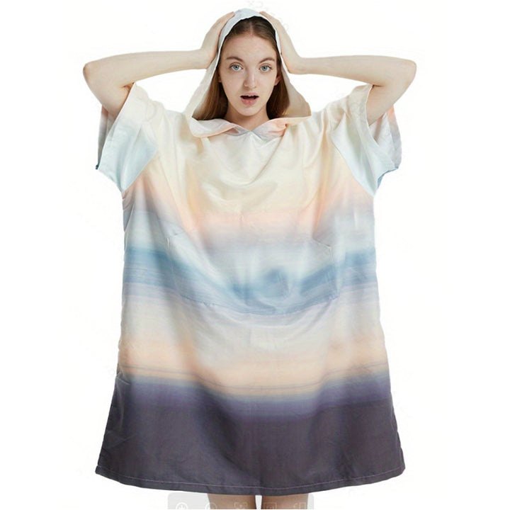 Women colorful bath tunnel with hood Kalsten