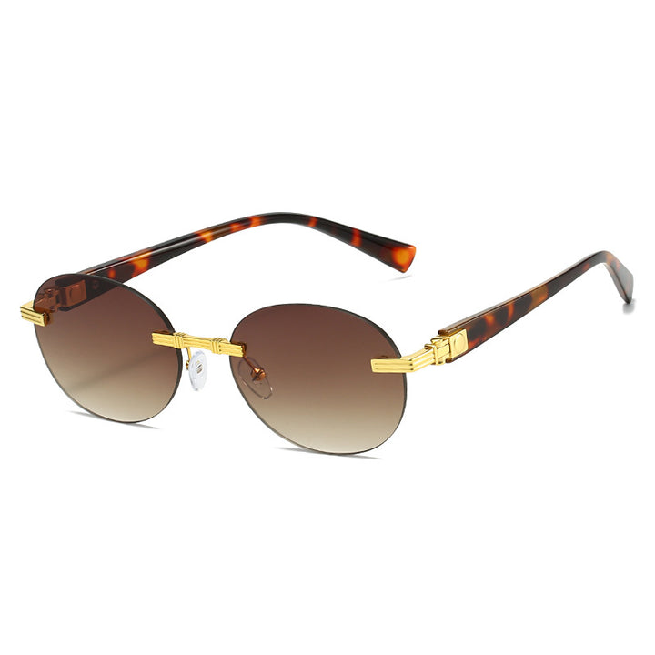 Women's fashionable sunglasses with transparent frame and flexible nose pad Kalsten