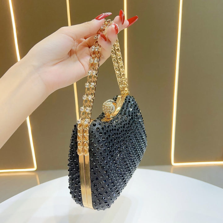 Elegant Rhinestone-Embellished Evening Handbag