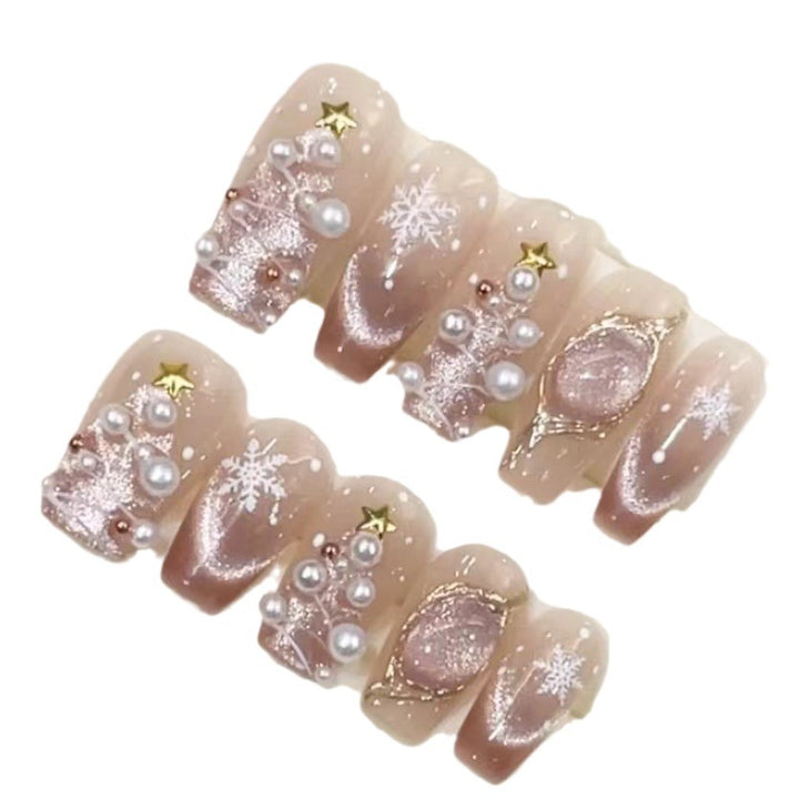 Decorative Festive Press-On Nails Kalsten