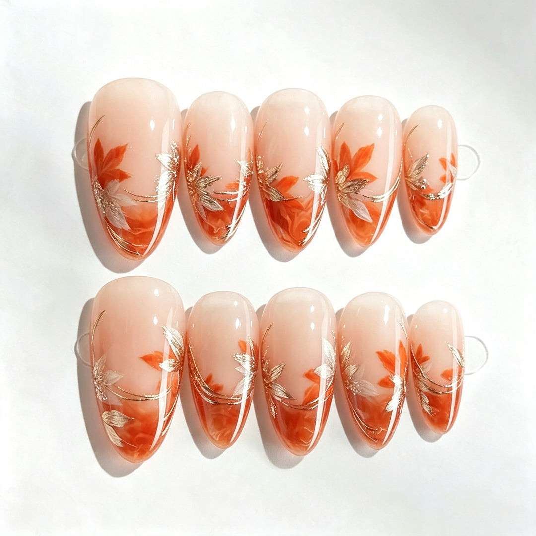 Floral-Inspired Luxury Press-On Nail Set Kalsten