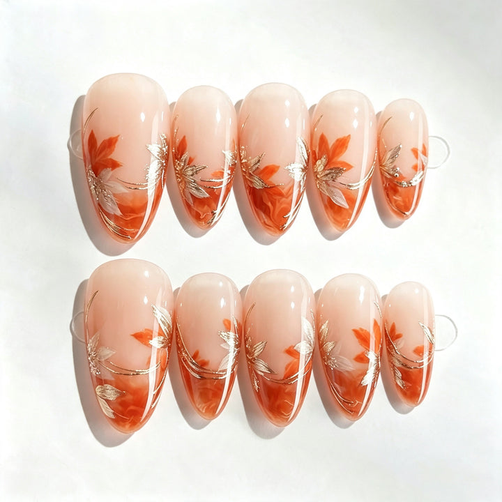 Floral-Inspired Luxury Press-On Nail Set Kalsten