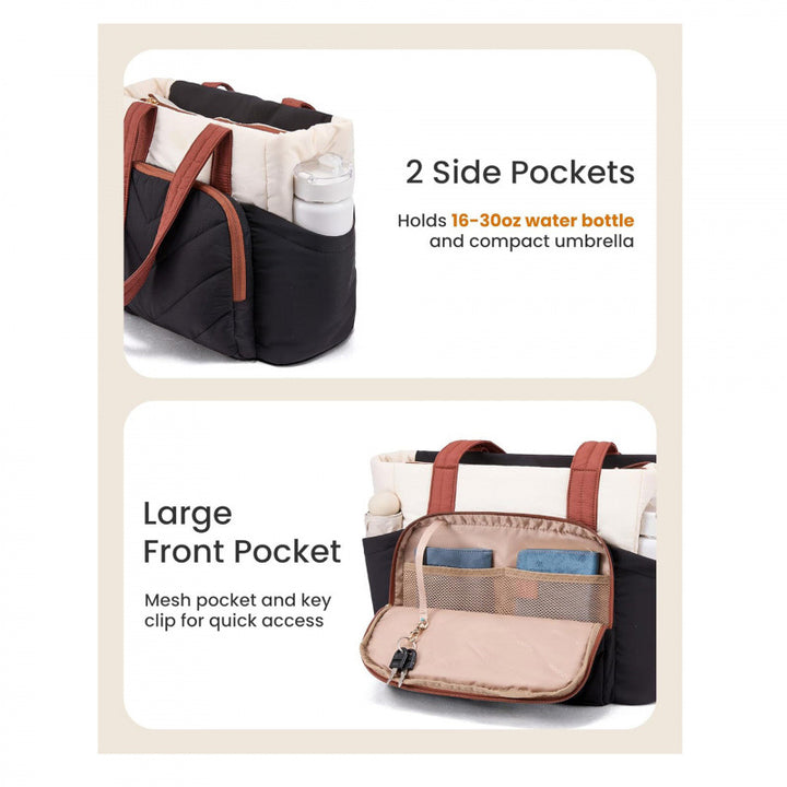 Multifunctional tote bag with padded interior and many compartments Kalsten