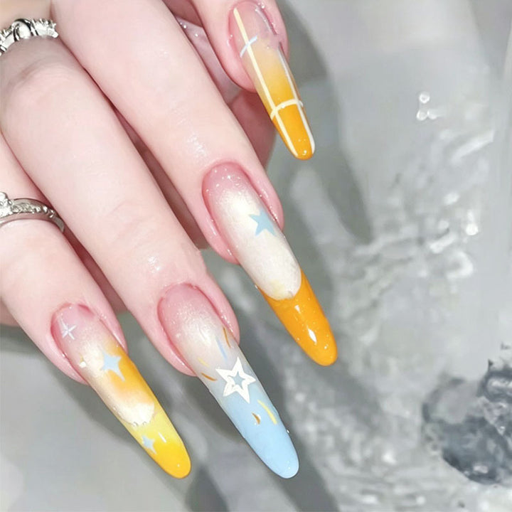 Artistic Long Stiletto Nail Enhancements Kalsten