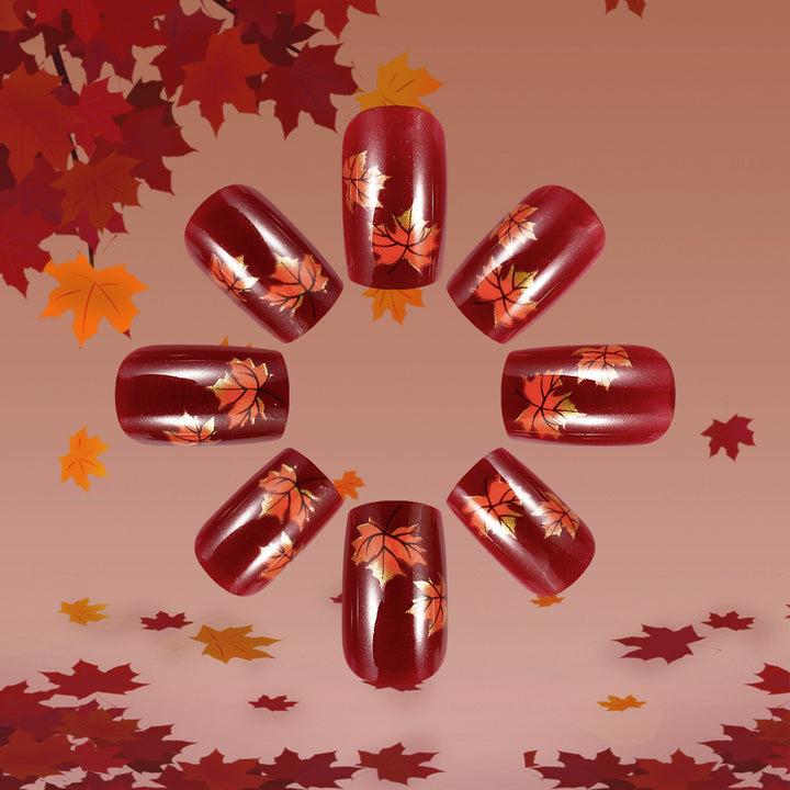 Autumn-Themed Press-On Nails Kalsten