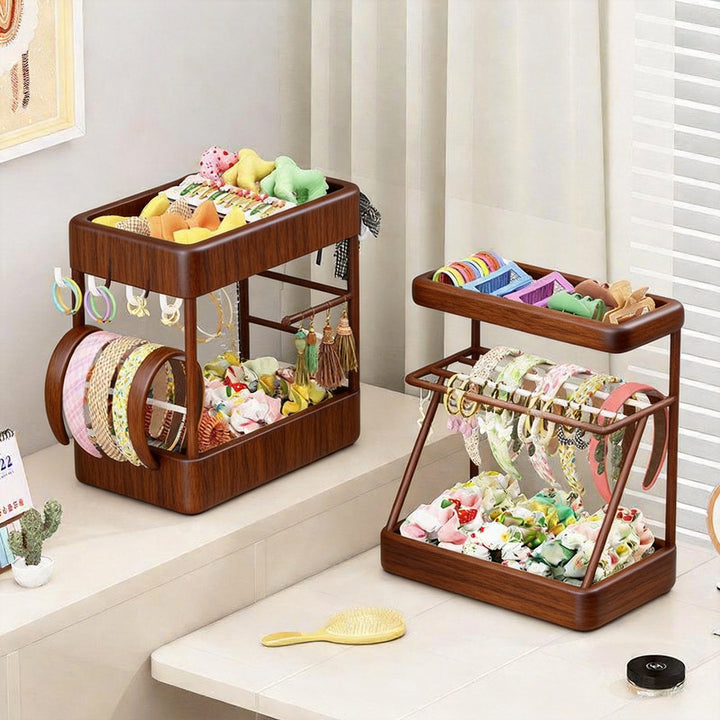 Tiered Mesh Hair Accessory and Jewelry Organizer Stand