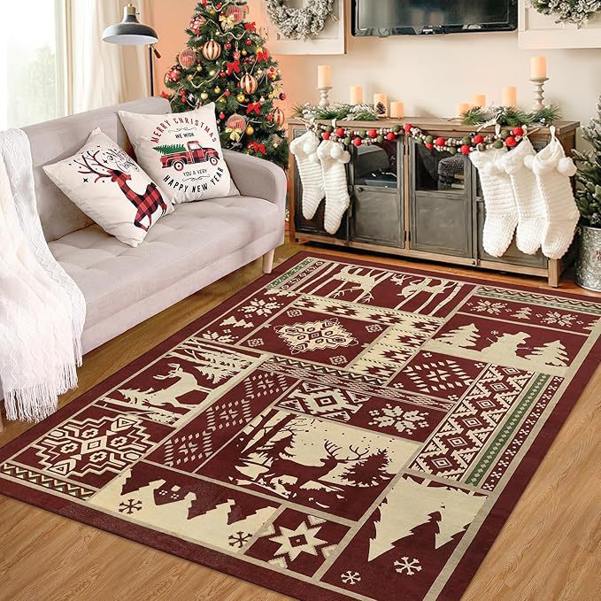 Festive Holiday Area Rug Kalsten