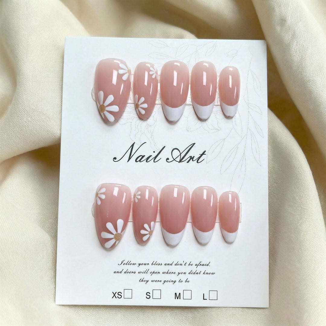 Premium Floral Press-On Nail Set