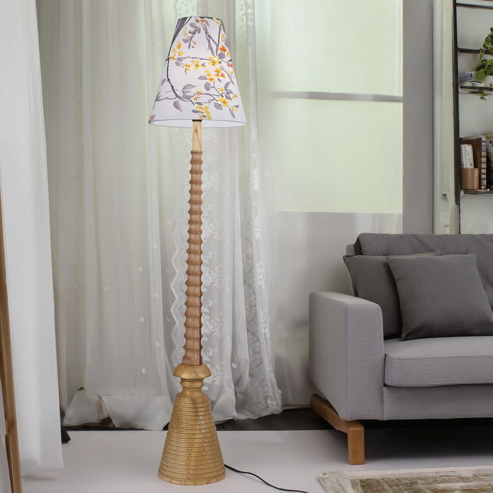 Floral Patterned Floor Lamp