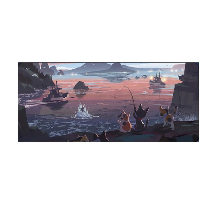 Artistic Ocean-Themed Gaming Mouse Pad