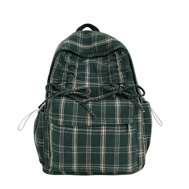 Checked Casual Drawstring Backpack kalsten